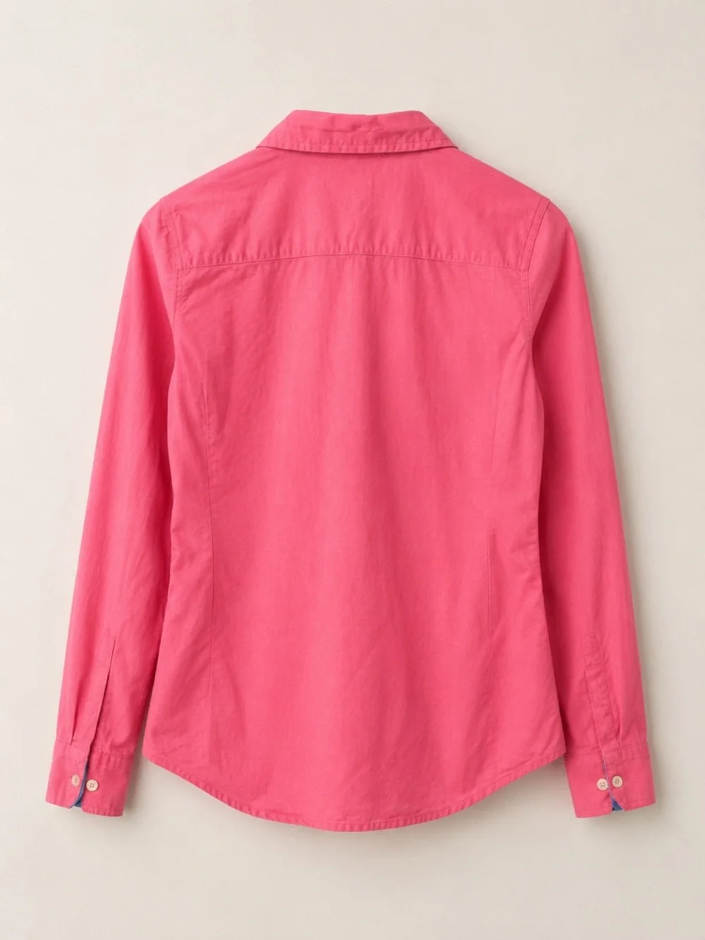 U.S. Polo Assn. Pink Button Front Shirt Small | Contrast Blue Collar | Cotton